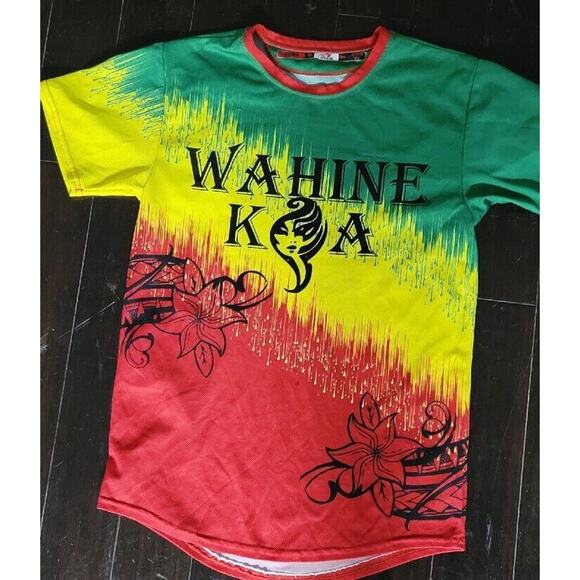 Wahine Koa Shirt Jersey Multicolor Pro Sphere Sz M - Picture 2 of 5